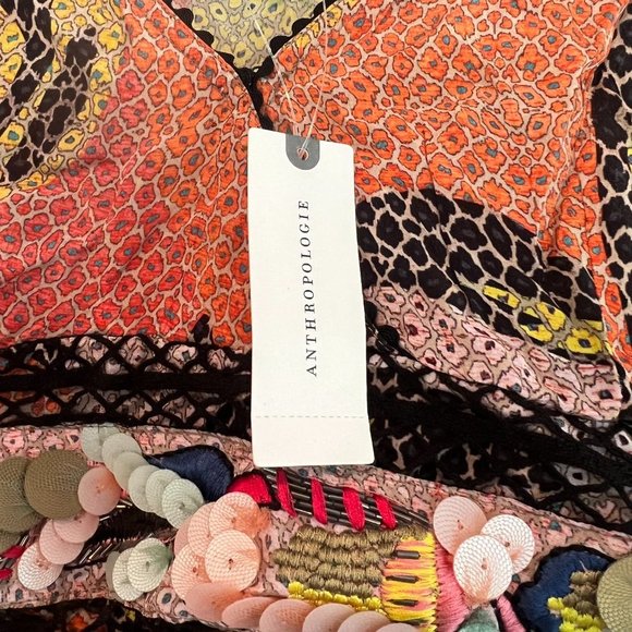 Bhanuni Jyoti Embellished V Neck Peplum Tank Top NWT Size 10 JB - Picture 6 of 6